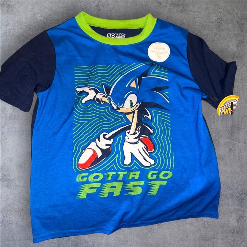 Sonic Kids Blue Pajama Set